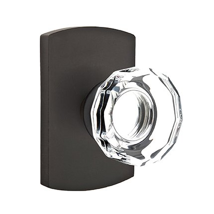Emtek 7100LW Rustic Living Lowell Crystal Knob, #4 Rosette