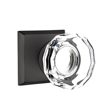 Emtek 7111LW Rustic Living Lowell Crystal Knob, #6 Rosette