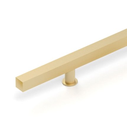 Emtek 86191 Square Long Door Pull, 24", Thru-bolt, Flat Black (US19)