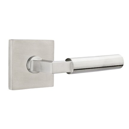 Emtek S10003HS Contemporary Stainless Steel Hercules Lever, Square Rosette