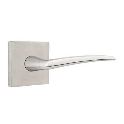 Emtek S10003PO Contemporary Stainless Steel Poseidon Lever, Square Rosette
