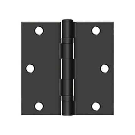 Deltana, 2 Ball Bearings, Steel, Residential Grade, 5 Knuckle, Full Mortise Hinge, 3.5" x 3.5"