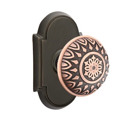 Emtek 8108LN American Heritage Classic Brass Lancaster Knob, #8 Rosette