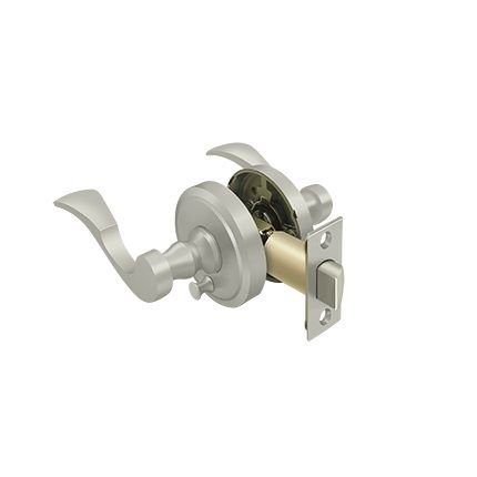 Deltana Lacovia Door Lever, Solid Brass with Adjustable Backset