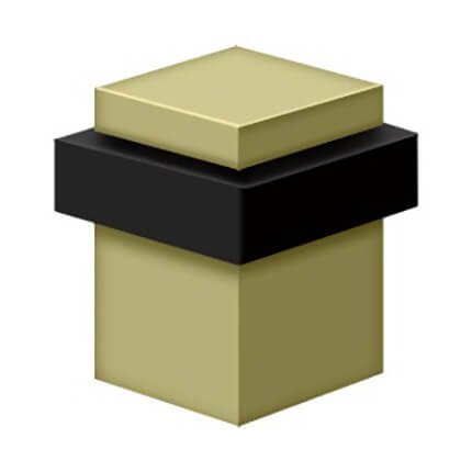 Deltana UFBS25, Heavy Duty Square Universal Floor Bumper, 2-1/2" Tall