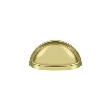 Deltana Shell Pull K43, Oval, Solid Brass, 3-1/2" Length