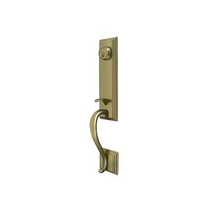 Deltana Kingston Residential Handleset, Knob Interior, Solid Brass