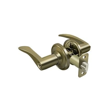 Deltana Trelawny Door Lever, Steel/Zinc Kwikset Compatible Keyway