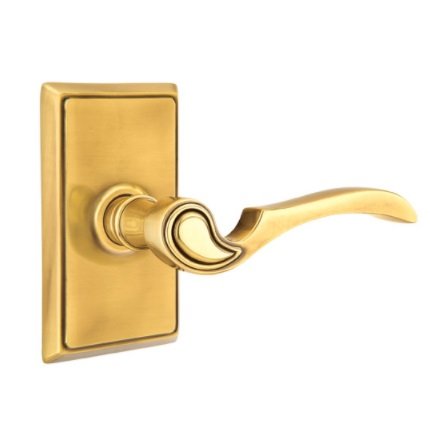 Emtek 8121CV American Heritage Classic Brass Coventry Lever, Rectangular Rosette