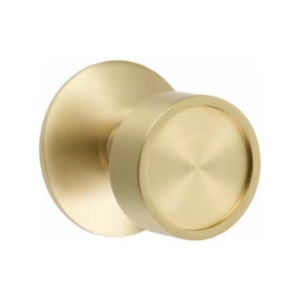 Emtek Verve Door Knob, Modern Designer Brass, Passage, Modern Rosette, Satin Brass (US4) Finish