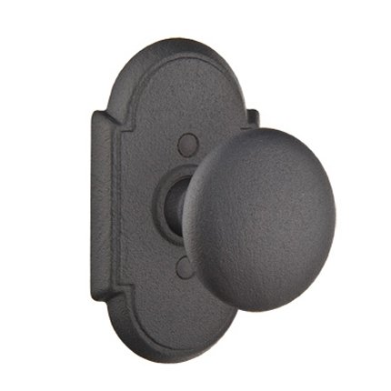Emtek 7101J Rustic Living Wrought Steel Jamestown Knob, #1 Rosette