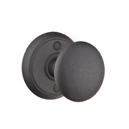 Emtek 7102J Rustic Living Wrought Steel Jamestown Knob, #2 Rosette