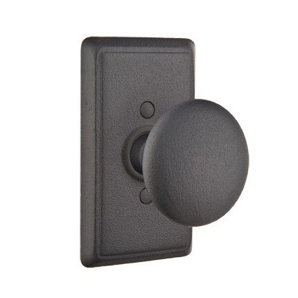 Emtek 7103J Rustic Living Wrought Steel Jamestown Knob, #3 Rosette