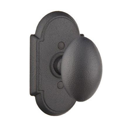 Emtek 7101SV Rustic Living Wrought Steel Savannah Knob, #1 Rosette