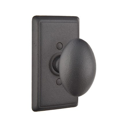 Emtek 7103SV Rustic Living Wrought Steel Savannah Knob, #3 Rosette