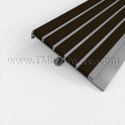 Wooster Supergrit 431 No-Slip Stair Nosing with Recessed Edge for Tile, New Concrete, 3.5" Depth, .25" Riser