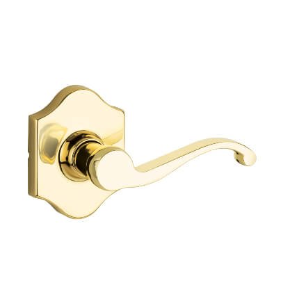 Yale Expressions Everly Rosette with Farmington Lever, Passage, Polished Brass (US3) Finished