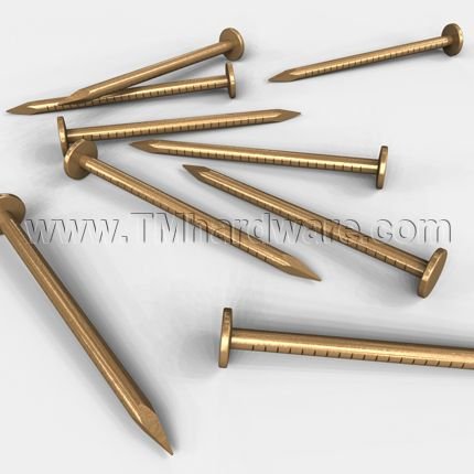 #16x7/8 Flat Head Nail, Brass or Zinc, 140 Pack