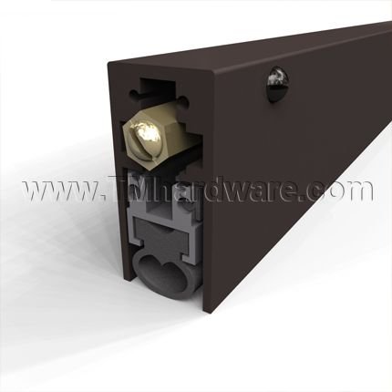 TMH Automatic Door Bottom, Surface Mounted, Heavy Duty, Neoprene Bulb Seal, 1" Drop