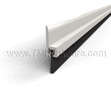 Zero #8193PSA Meeting Stile, .59" Aluminum with .375" Brush for Glass Doors