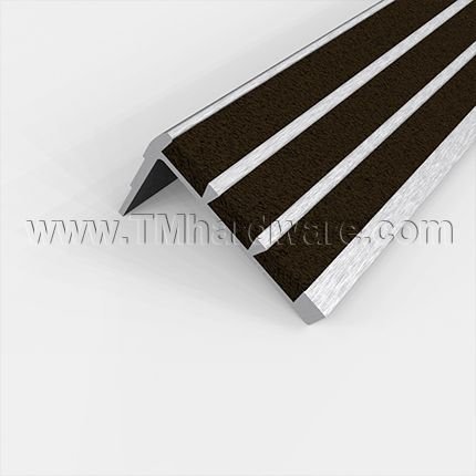 Wooster Supergrit 122, 132, 142 No-Slip Nosing for Steel Pan Concrete Stairs, Riser Protection, 1.875" - 4" Depth, 1.125" Riser