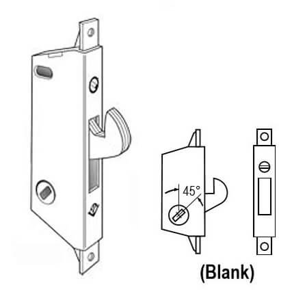 Adams Rite Deadlock MS1847 Series MS®, Adjustable Bolt, For Ultra Narrow Stile Sliding Doors, Stainless Steel