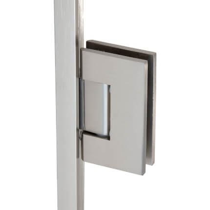 FHC Venice Jamb Mounted Hinge for Shower Doors Kit 78" Height, Satin Nickel (US15) Finished