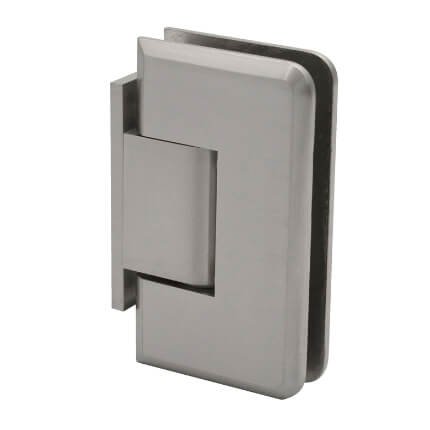 FHC Preston Square Wall Mount Hinge for Shower Doors  - Offset Short Back Plate, Satin Nickel (US15) Finished