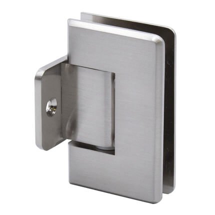 FHC Preston 180 Degree Pony Wall Mount Hinge for Shower Doors, Satin Nickel (US15) Finished