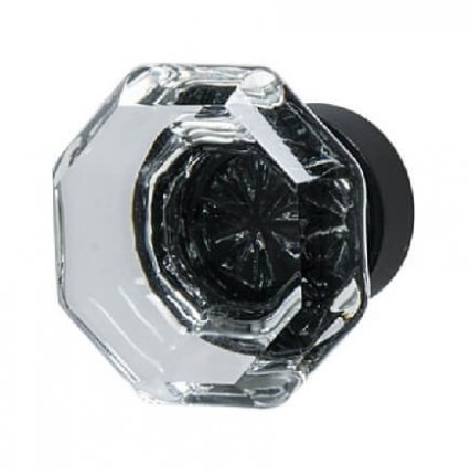Amerock Traditional Classics Collection Knob with Clear Glass Knob