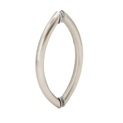 FHC Crown Style Pull 8" X 8" Back-To-Back Shower Door Handles, Satin Nickel (US15) Finished