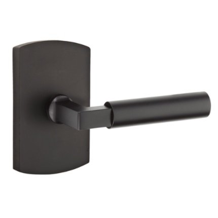 Emtek 7100BR Rustic Living Sandcast Bronze Bryce Lever, #4 Rosette