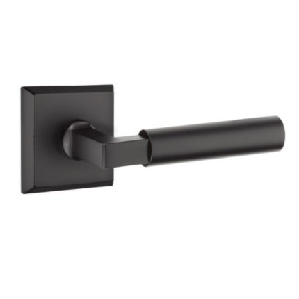 Emtek 7111BR Rustic Living Sandcast Bronze Bryce Lever, #6 Rosette