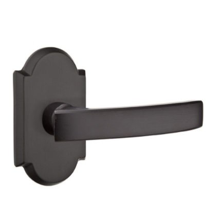 Emtek 7108YM Rustic Living Sandcast Bronze Yuma Lever, #1 Rosette