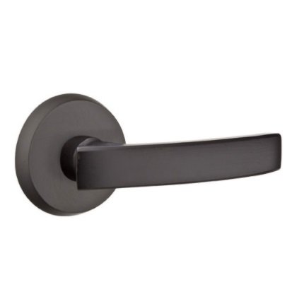 Emtek 7106YM Rustic Living Sandcast Bronze Yuma Lever, #2 Rosette