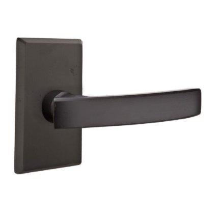 Emtek 7104YM Rustic Living Sandcast Bronze Yuma Lever, #3 Rosette