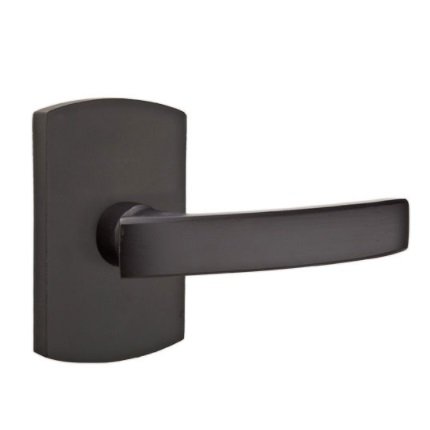 Emtek 7100YM Rustic Living Sandcast Bronze Yuma Lever, #4 Rosette