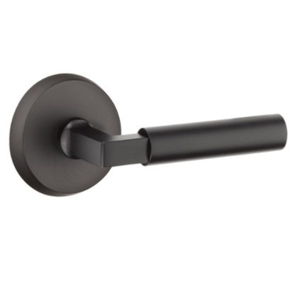 Emtek 7106BR Rustic Living Sandcast Bronze Bryce Lever, #2 Rosette