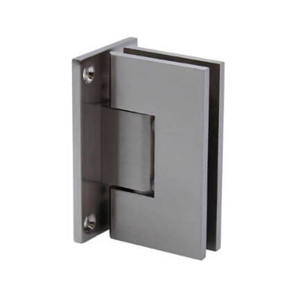 FHC Junior Glendale Square 5 Degree Wall Mount Hinge for Shower Doors, Satin Nickel (US15) Finished
