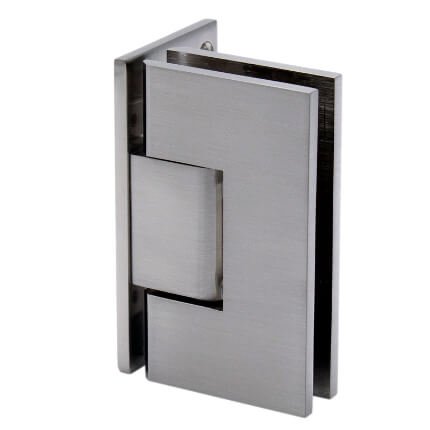 FHC Glendale Series Wall Mount Hinge for Shower Doors - Offset Back Plate, Satin Nickel (US15) Finished