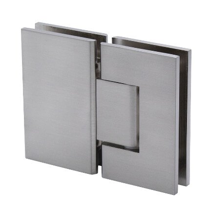 FHC Glendale Square 5 Degree Positive Close Glass To Glass Hinge for Shower Doors - 180 Degree, Satin Nickel (US15) Finished