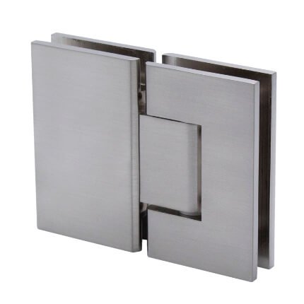 FHC Glendale Series 180 Degree Glass To Glass Hinge for Shower Doors - 3/8" to 1/2" Tempered Glass, Satin Nickel (US15) Finished