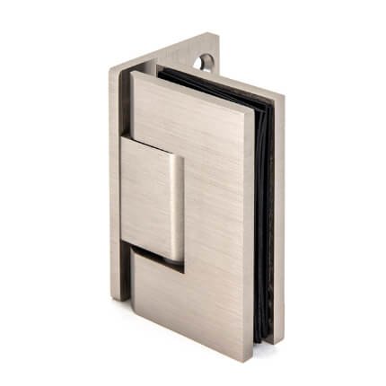 FHC Glendale Adjustable Square Wall Mount Hinge for Shower Doors, Satin Nickel (US15) Finished