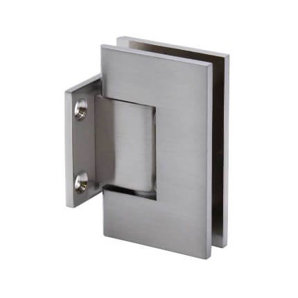 FHC Glendale Adjustable Square Wall Mount Hinge for Shower Doors, Satin Nickel (US15) Finished