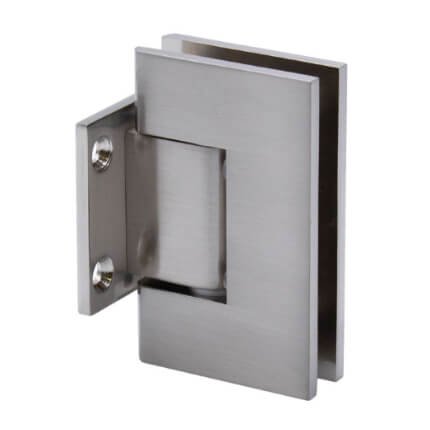 FHC Glendale Square Positive Close Wall Mount Hinge for Shower Doors, Satin Nickel (US15) Finished
