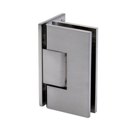 FHC Jr Glendale Positive Wall Mount Glass Hinge for Shower Doors, Satin Nickel (US15) Finished