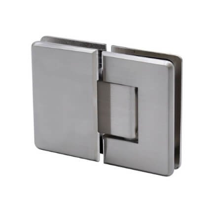 FHC Jr Preston 180 Degree Glass-To-Glass Hinge for Shower Doors - 1/4" Tempered Glass, Satin Nickel (US15) fINISHED