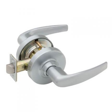 Schlage Athens Door Handle, Mechanical Door Locks, ND Series , Non-Keyed Function, Passage Latch, Satin Chrome Plated Finish