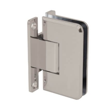 FHC Pasadena HD Wall Mount Hinge for Shower Doors - Full Back Plate, Satin Nickel (US15) Finished