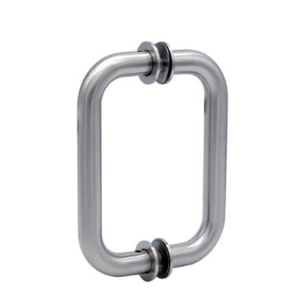 FHC 6" Center-To-Center Tubular Shower Door Handles, Satin Nickel (US15) Finished